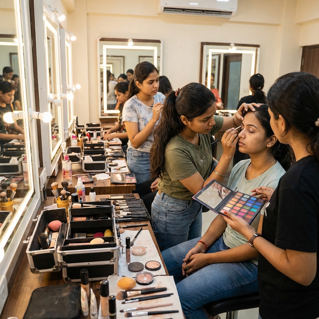 Makeup Student Practice Session