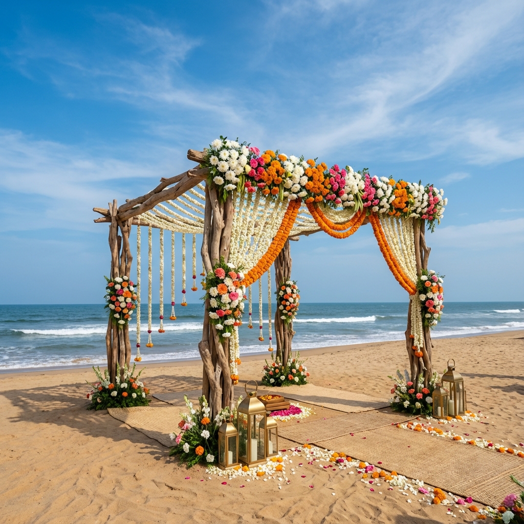 Outdoor Wedding Makeup Kovalam